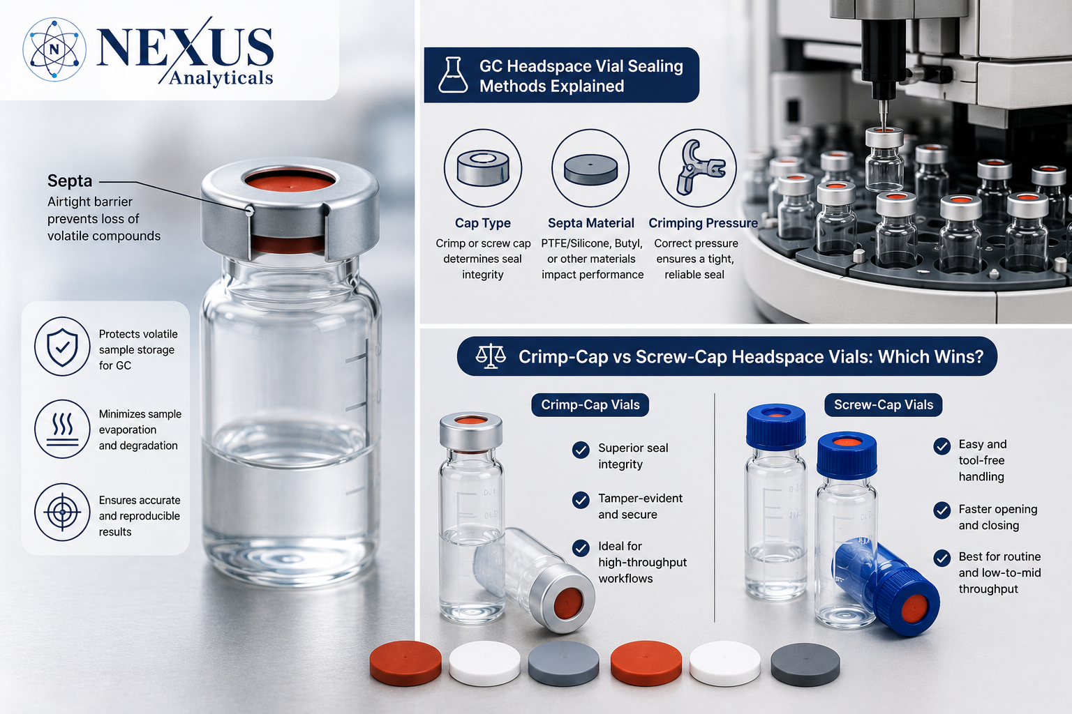 GC-HS 20ml Vials and Septa 