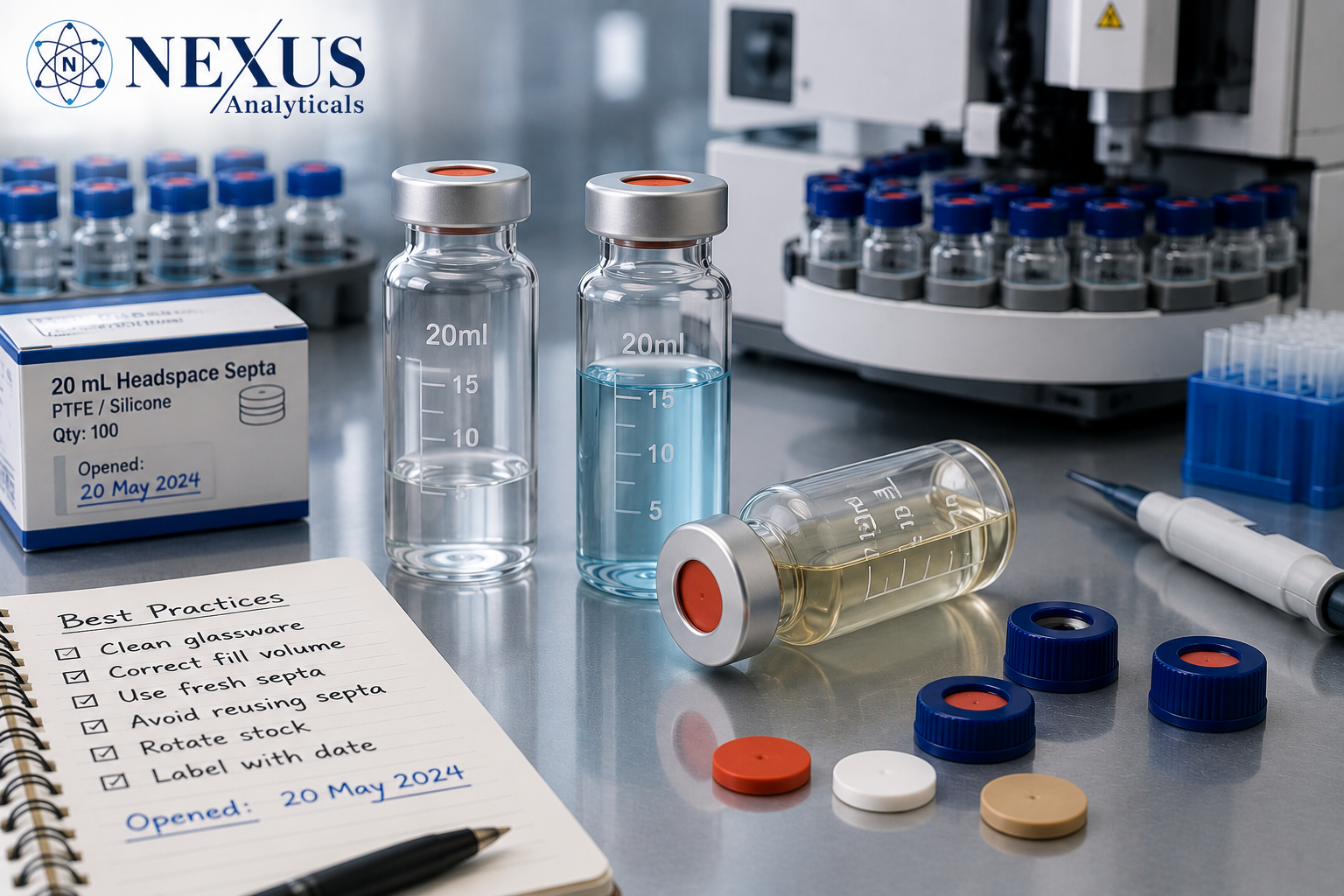 GC-HS 20ml Vials and Septa 